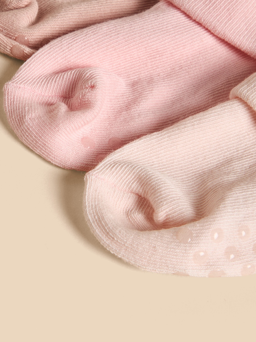 Pack of 3 - Plain Antiskid Ankle Length Socks