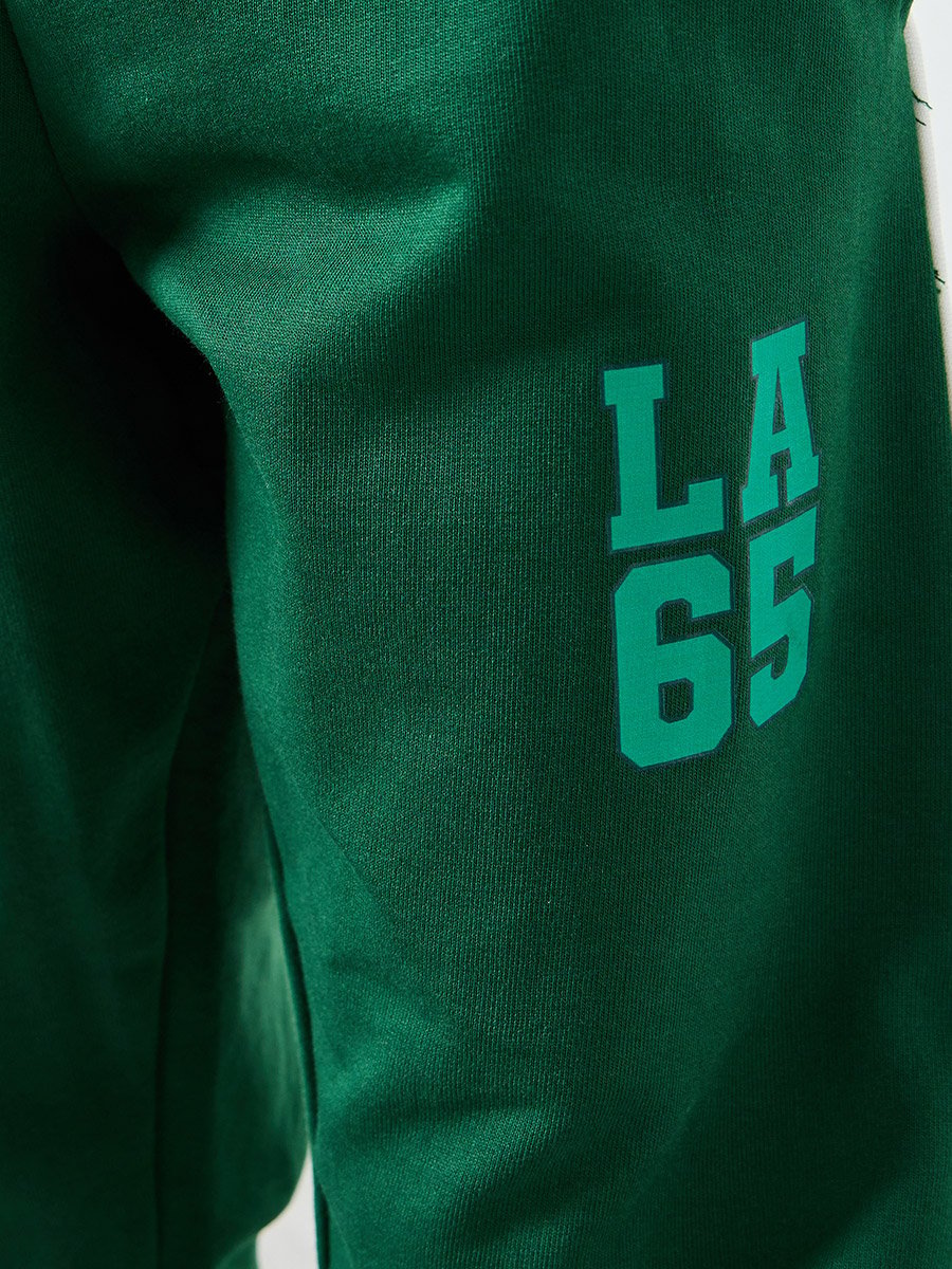 Kids Green Cotton Joggers