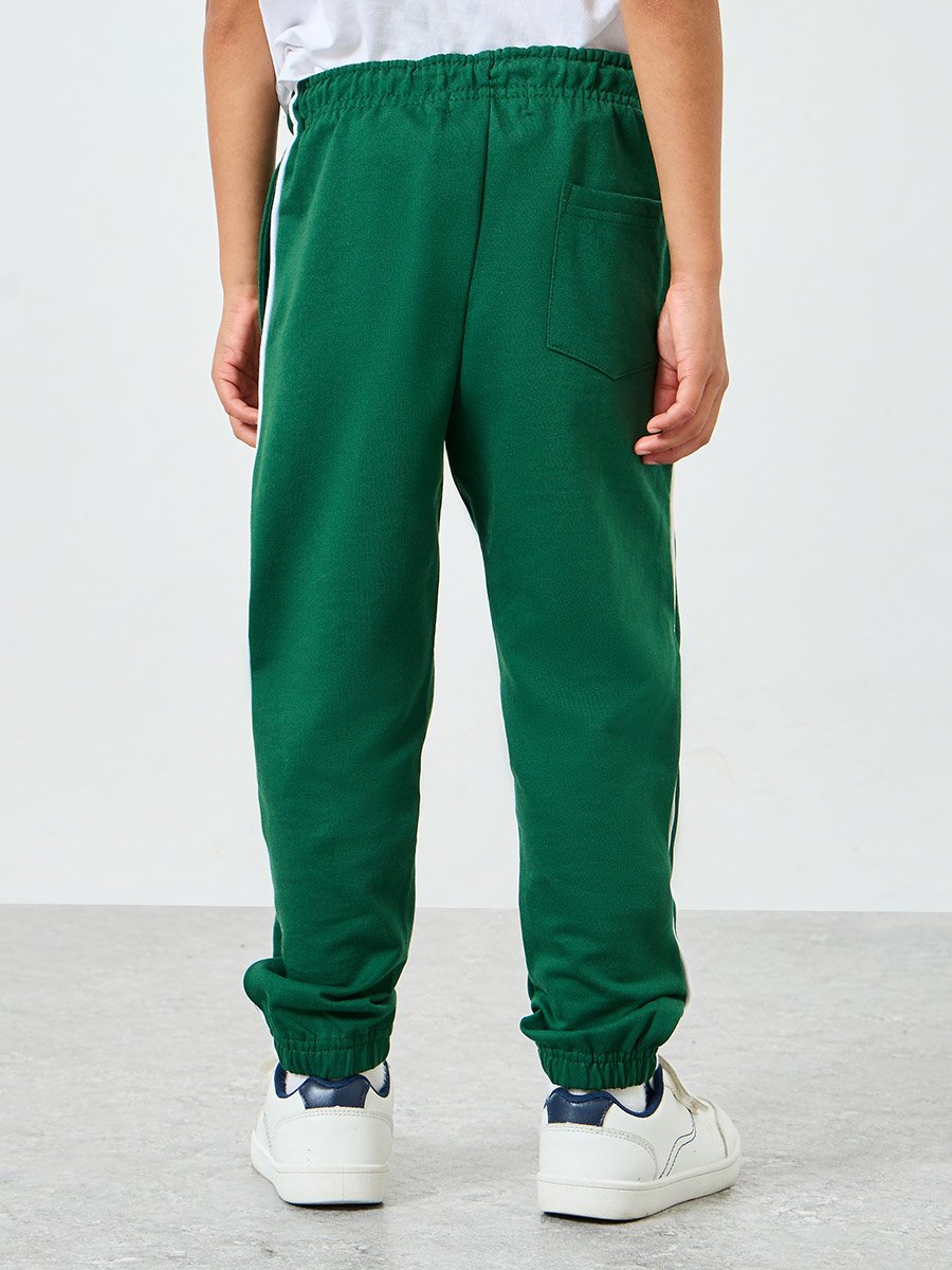 Kids Green Cotton Joggers