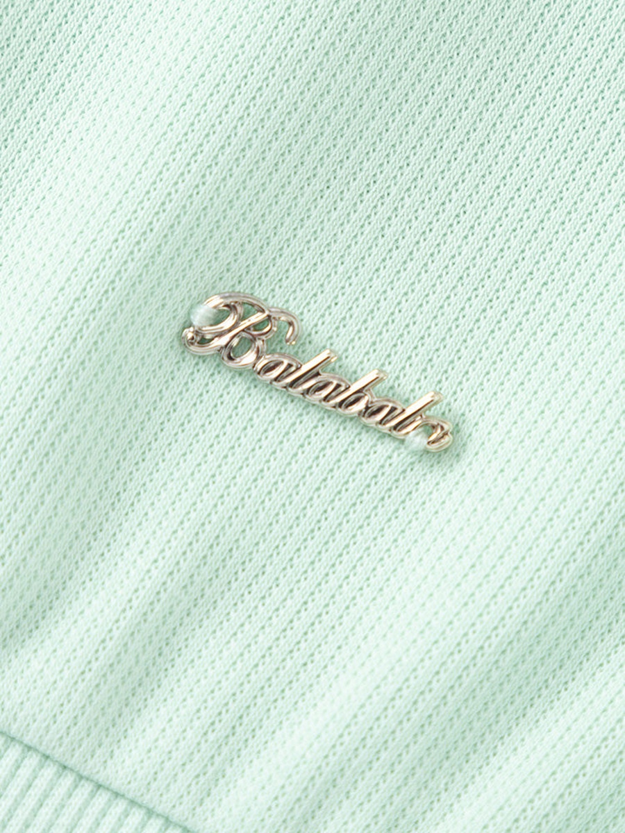 Lace Collar Ribbed Sweatshirt