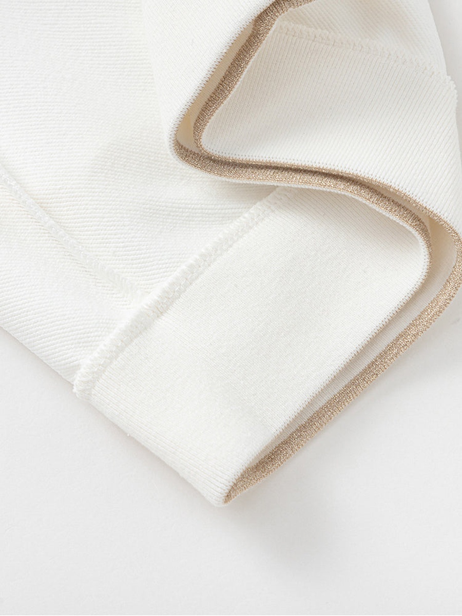 Solid Sweatshirt with Bow Detail