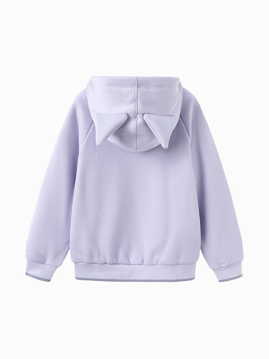 Hoodie with Print and Rhinestones