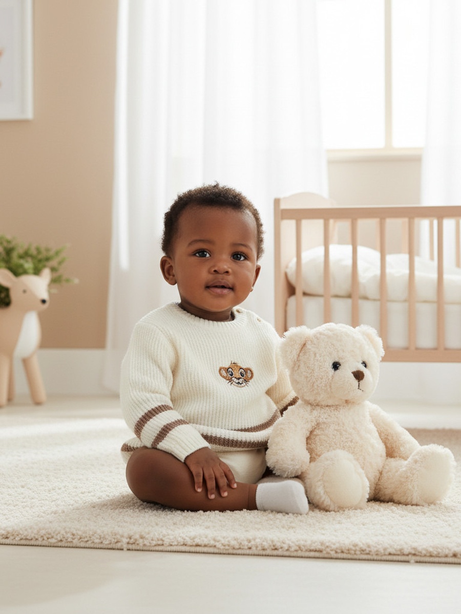 Simba Embroidered Pullover with Long Sleeves