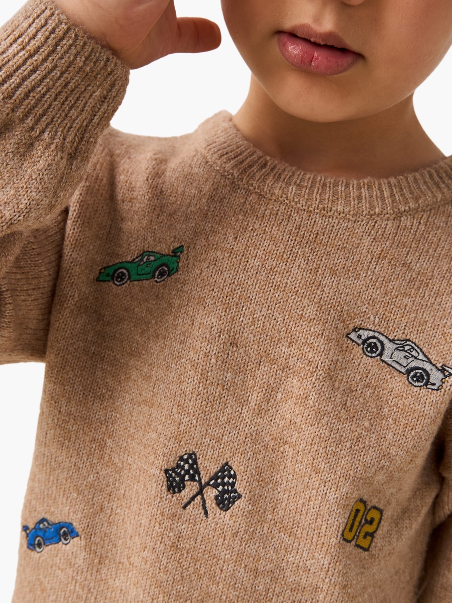 Embroidered Pullover with Long Sleeves