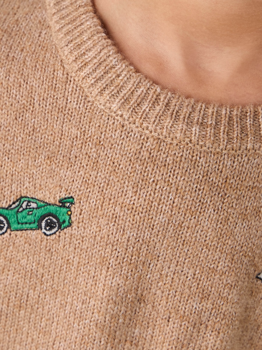 Embroidered Pullover with Long Sleeves