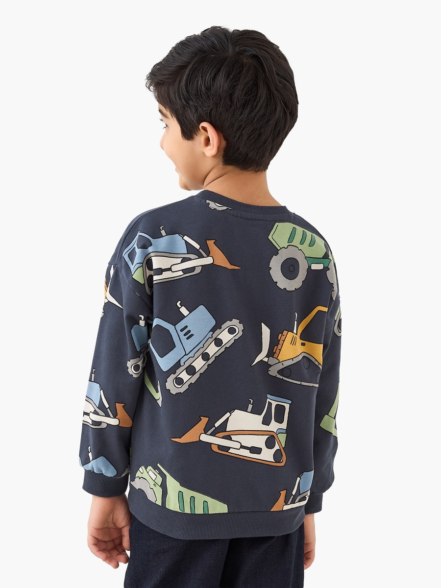 Construction Vehicle Print Pullover