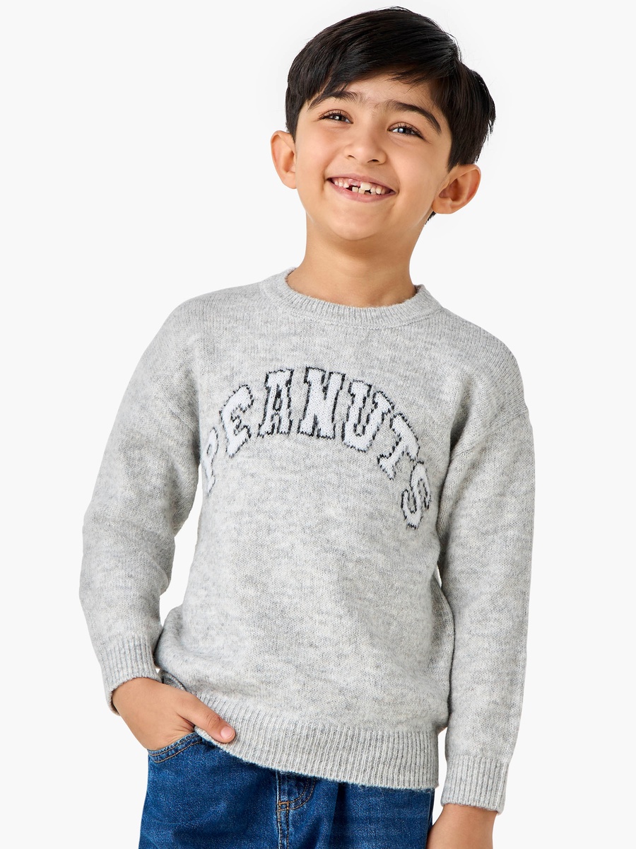Peanuts Graphic Pullover with Long Sleeves