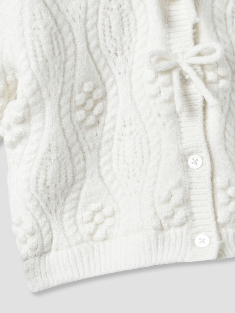 Textured Hooded Cardigan with Long Sleeves