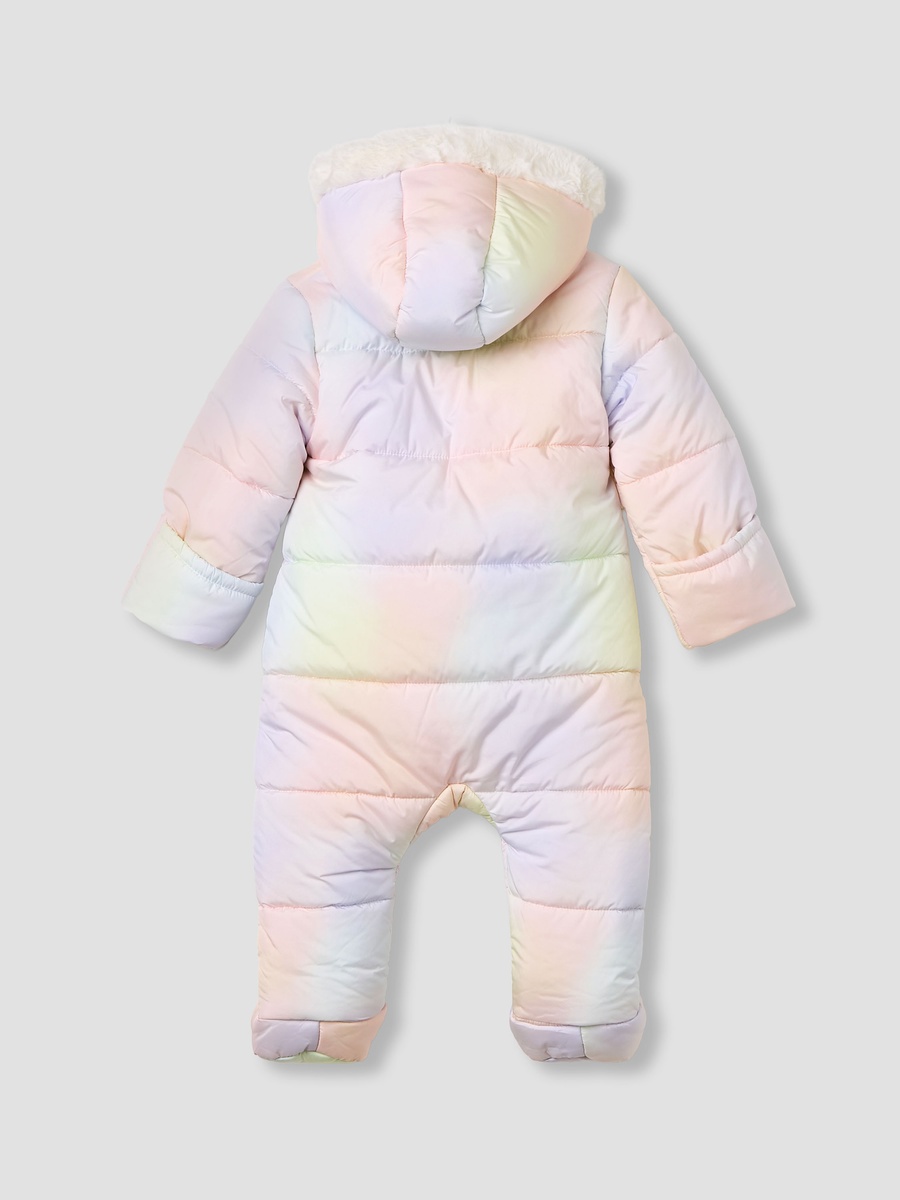 Ruffle Detail Padded Coverall with Hood