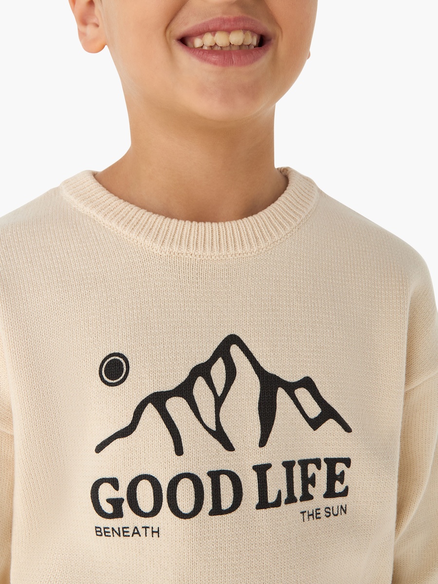 Printed Sweater with Long Sleeves