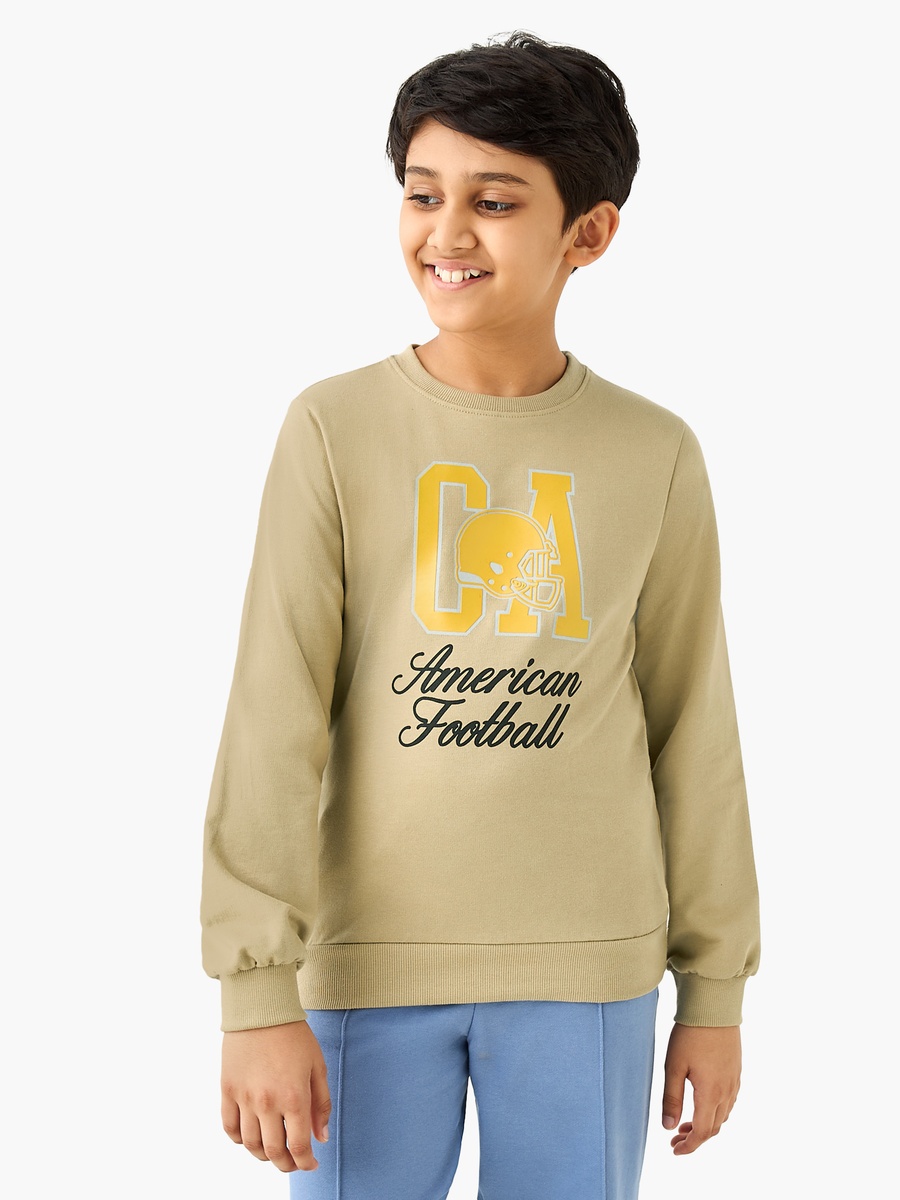 Printed Sweatshirt with Long Sleeves