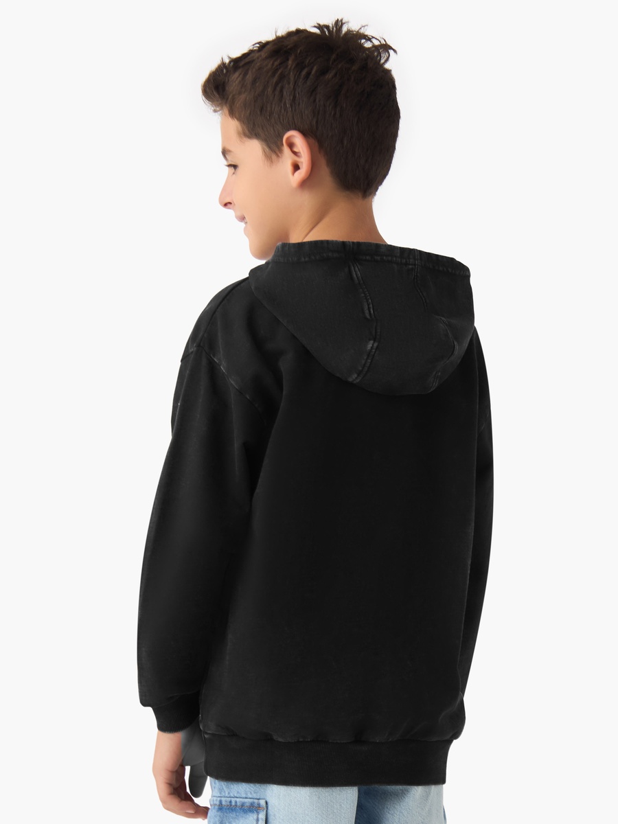 Printed Hooded Sweatshirt with Long Sleeves