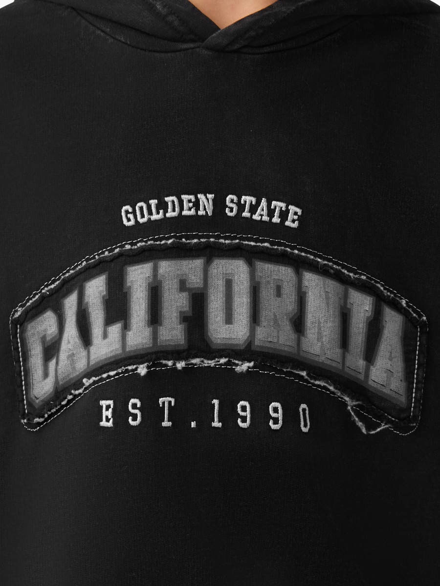 Printed Hooded Sweatshirt with Long Sleeves