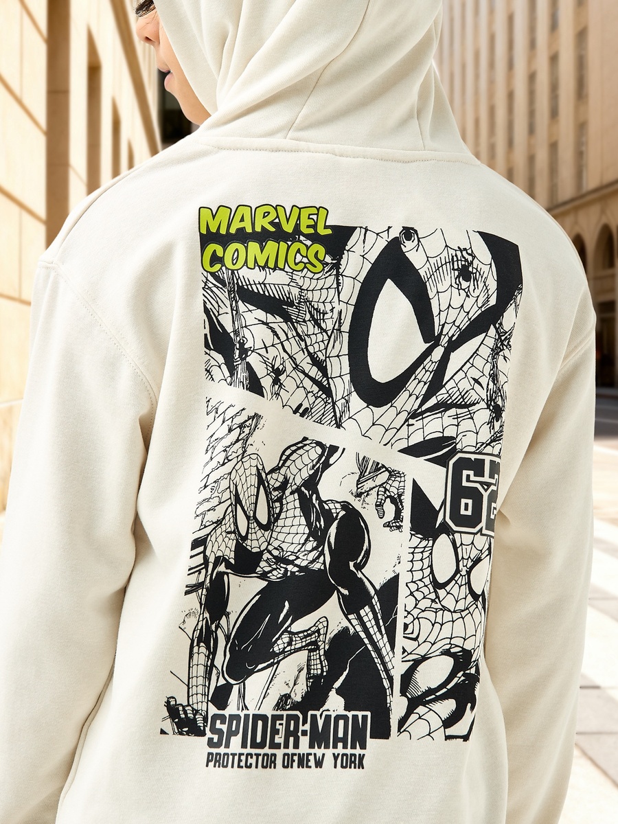 Spider-Man Print Sweatshirt with Long Sleeves