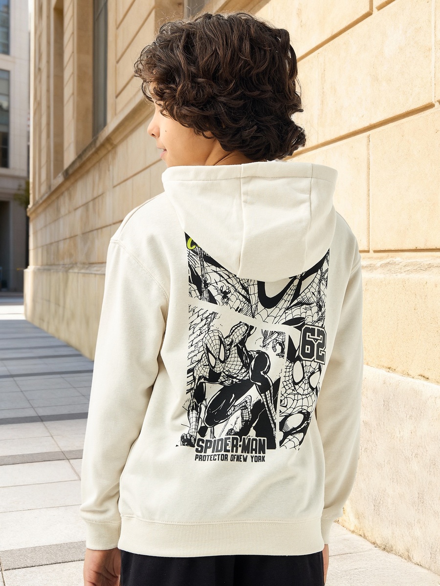 Spider-Man Print Sweatshirt with Long Sleeves