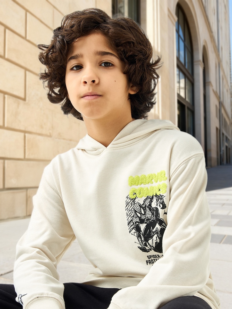 Spider-Man Print Sweatshirt with Long Sleeves