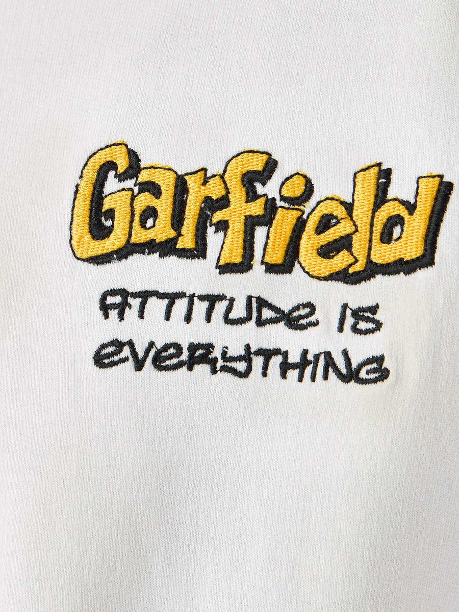 Garfield Print Hooded Long-Sleeved Pullover with Pocket