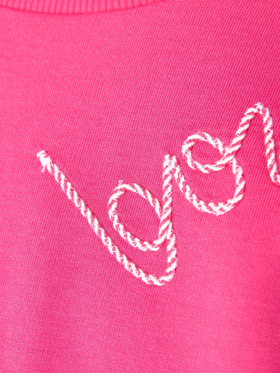 Applique Accent Sweatshirt with Long Sleeves