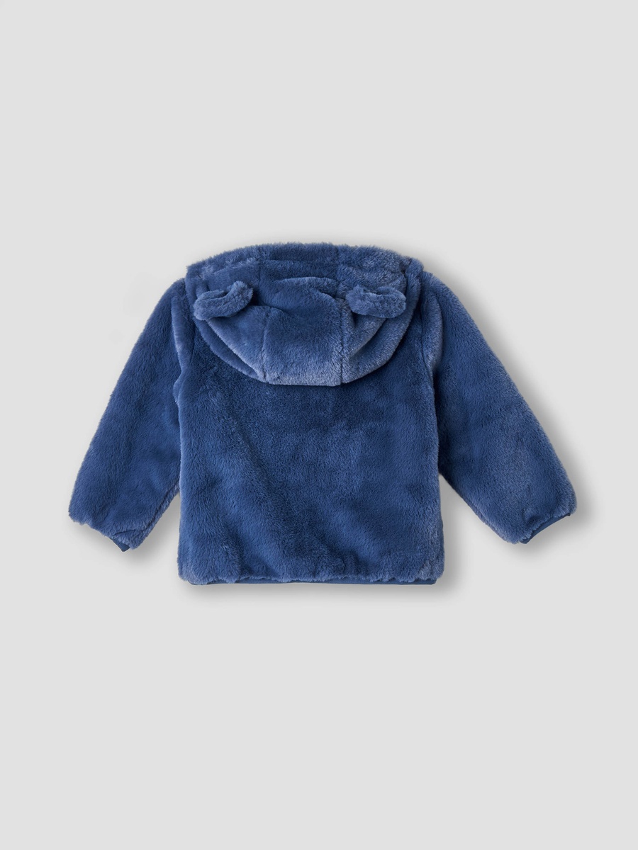 Textured Zip Through Hoodie with Kangaroo Pocket
