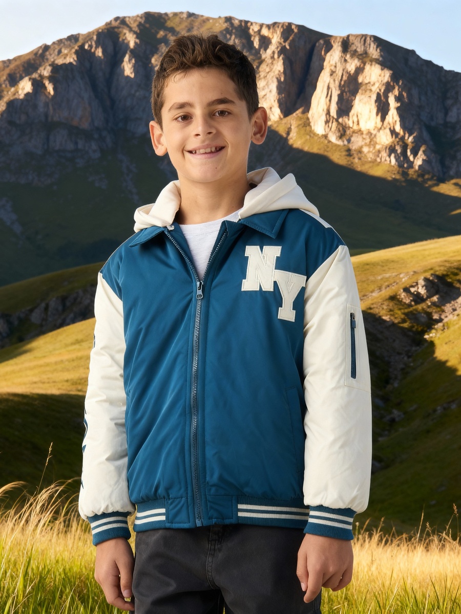 Hooded Heavy Jacket with Long Sleeves
