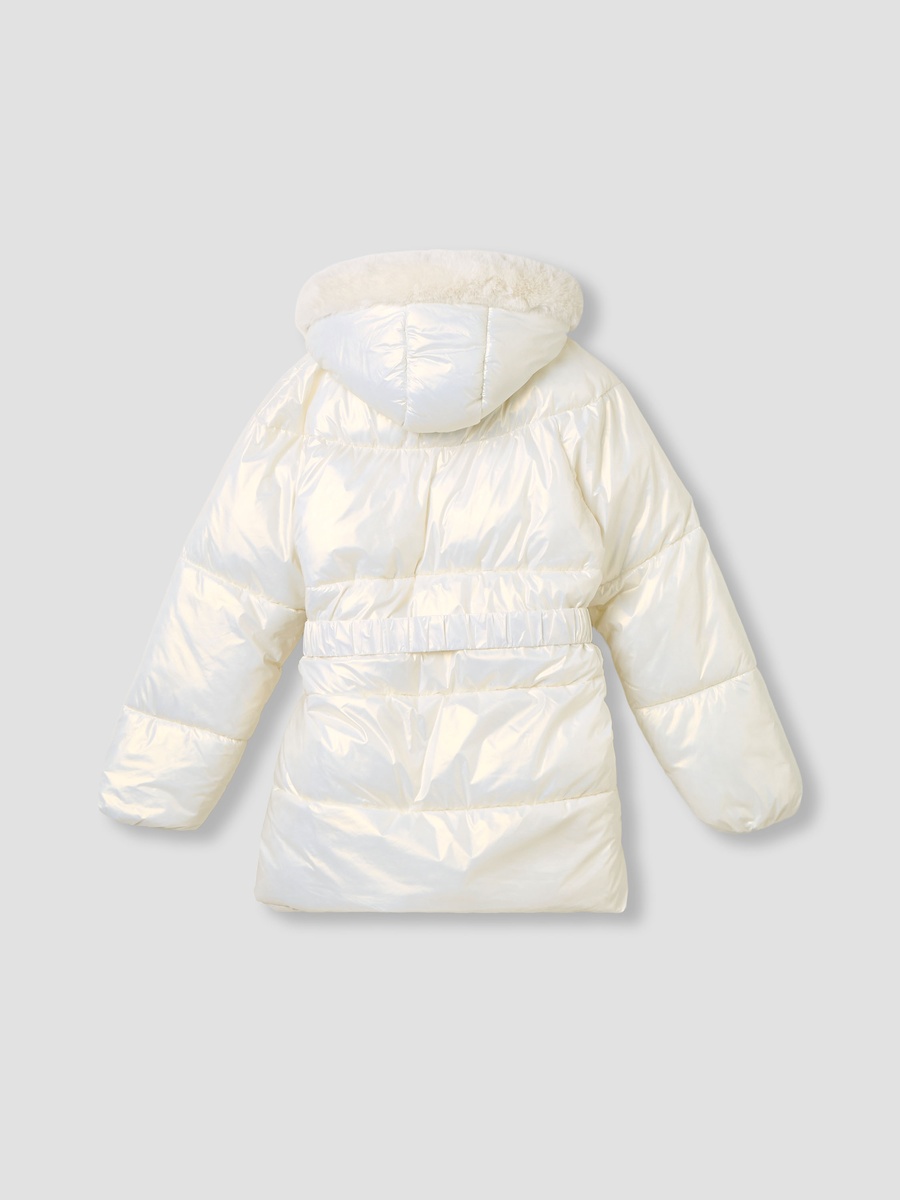 Padded Jacket with Hood and Long Sleeves