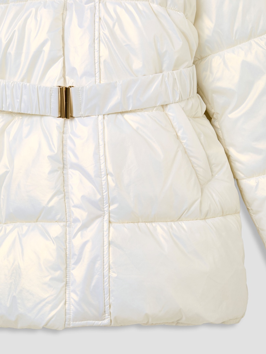 Padded Jacket with Hood and Long Sleeves