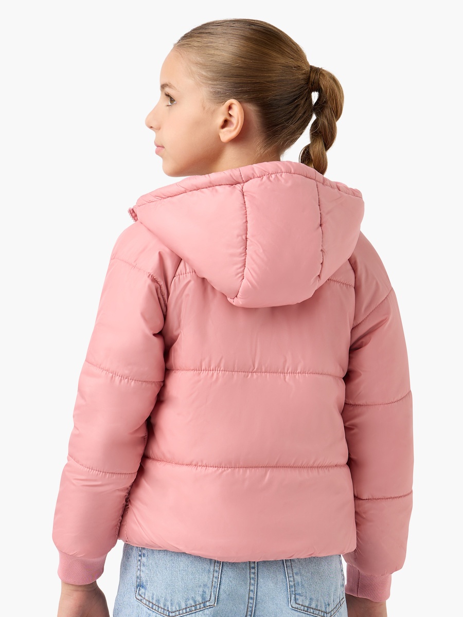 Quilted Hooded Jacket with Zip Closure