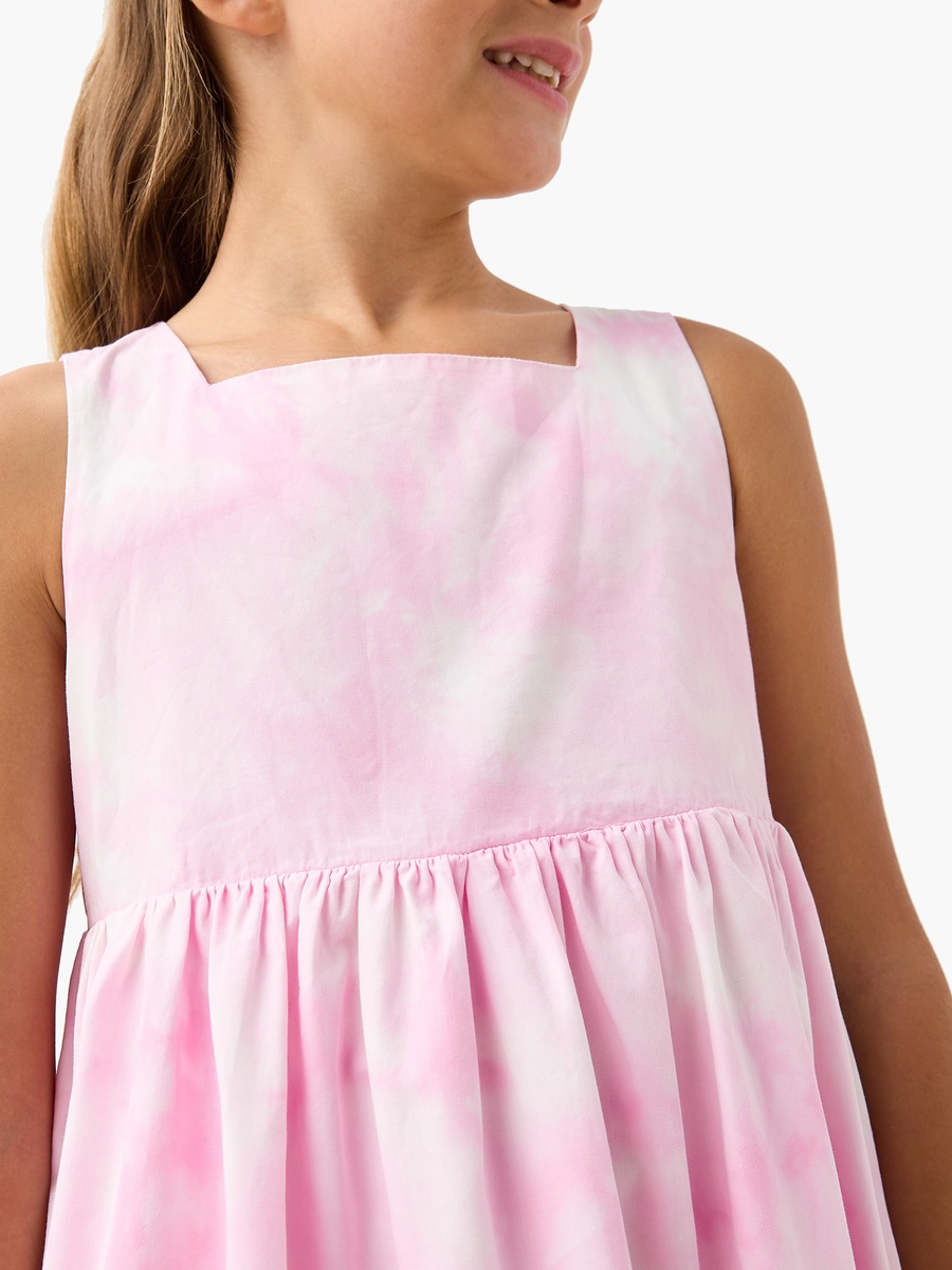 All-Over Print Tiered Sleeveless Dress