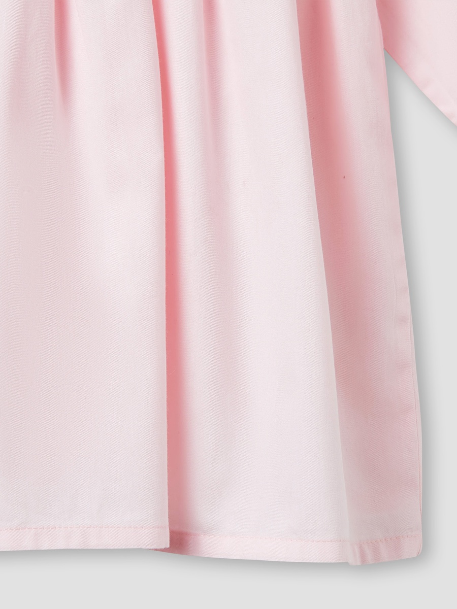 Contrast Sailor Collar Dresss with Long Sleeves