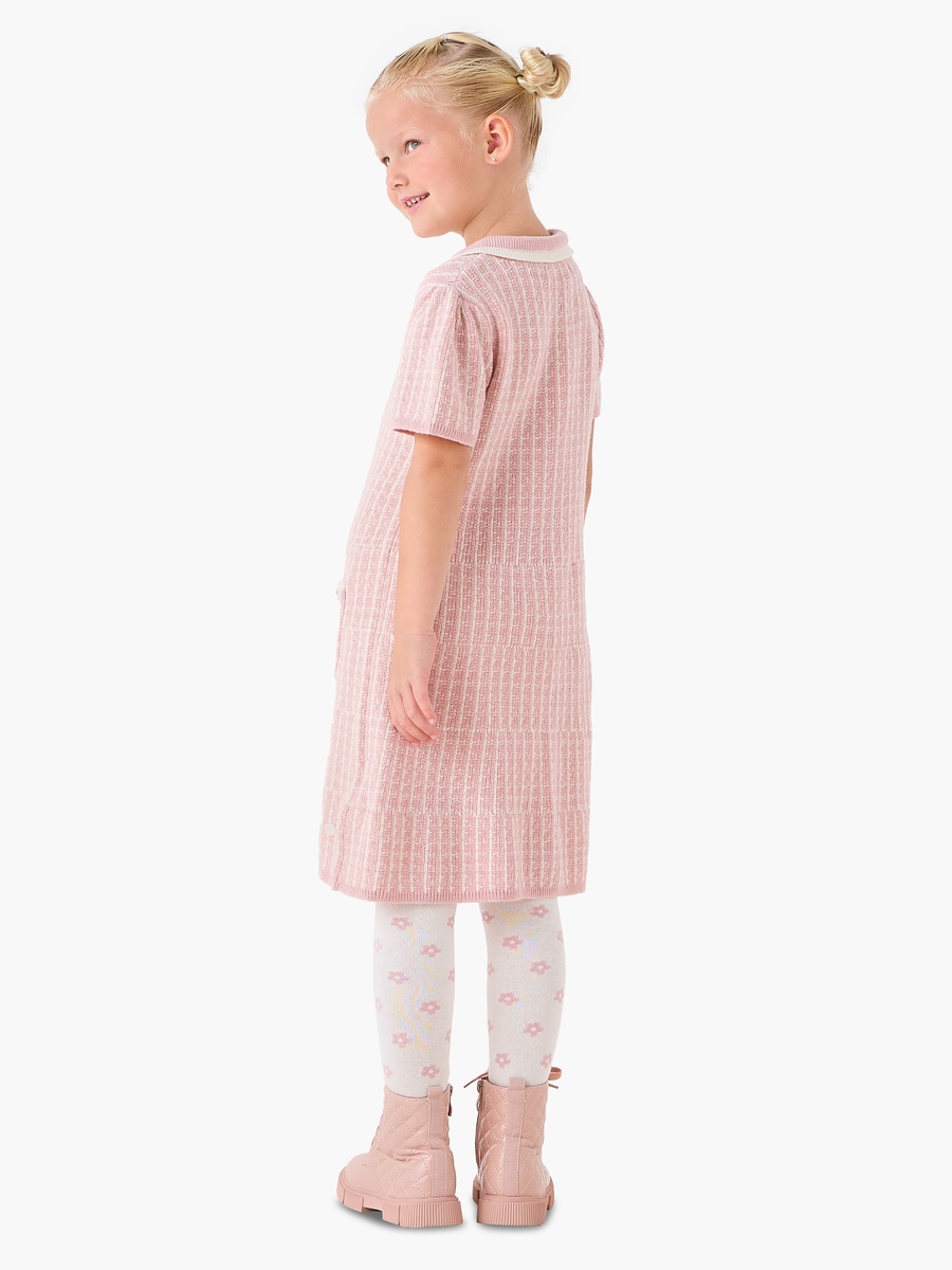 Checked Cotton Dress with Collar