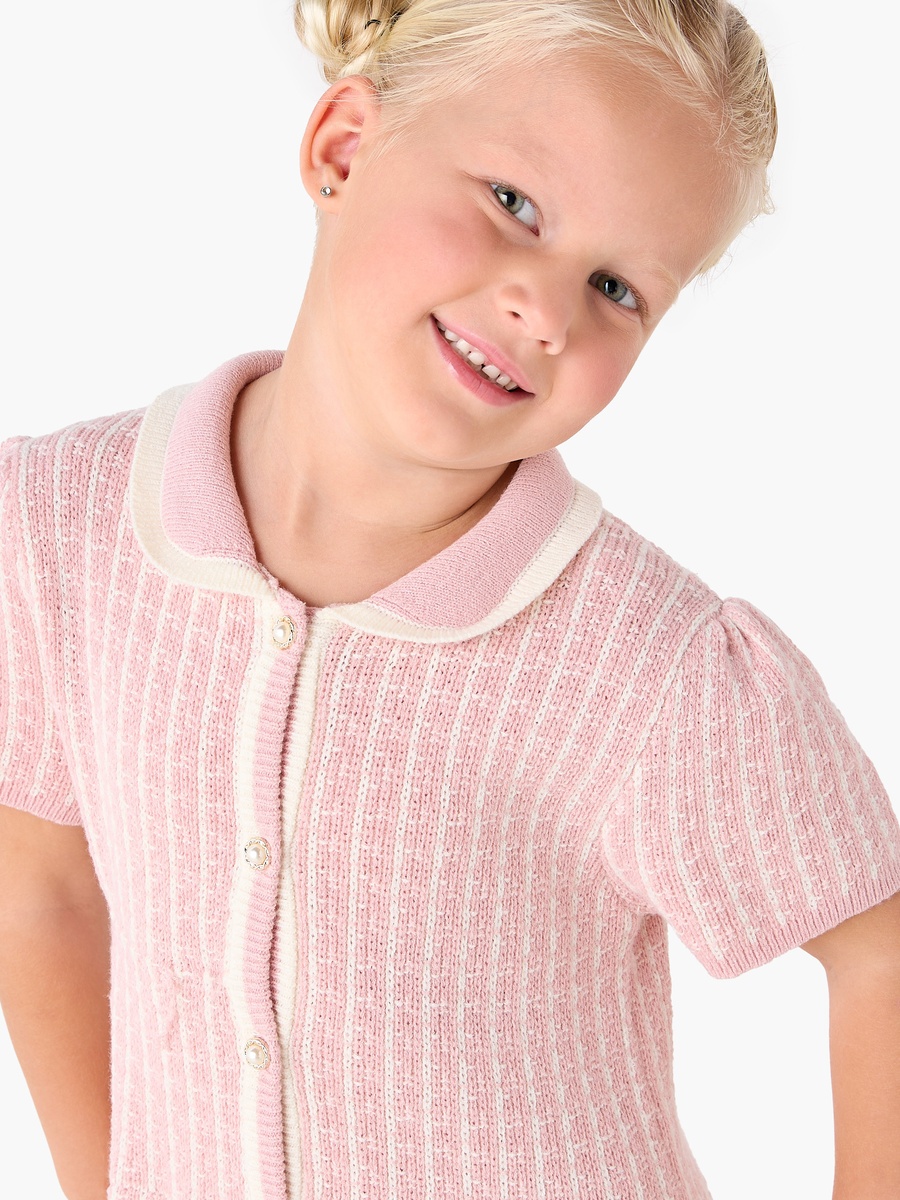 Checked Cotton Dress with Collar