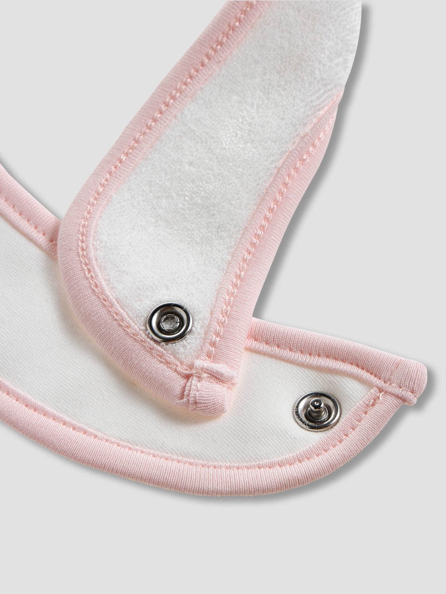 Embroidered Bib with Snap Button Closure