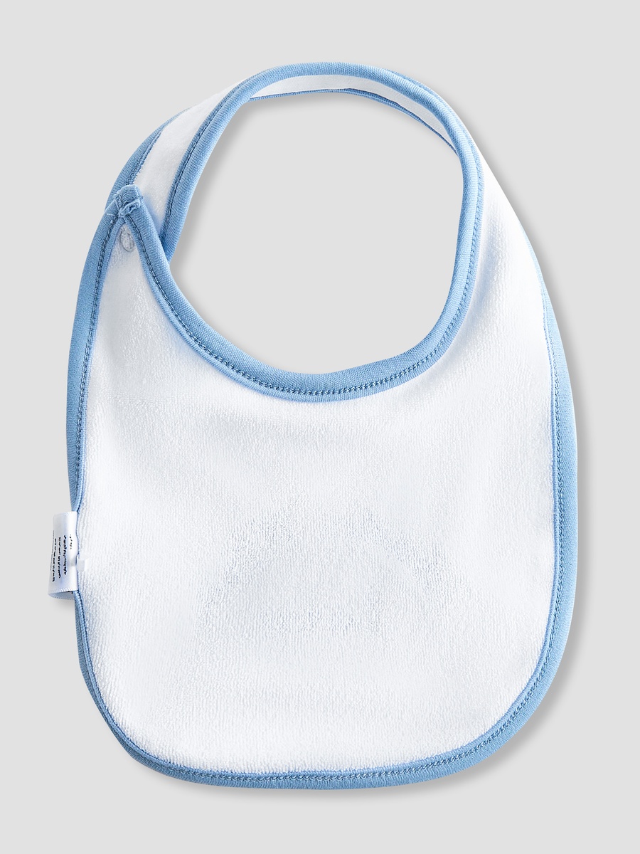 Slogan Print Bib with Button Closure