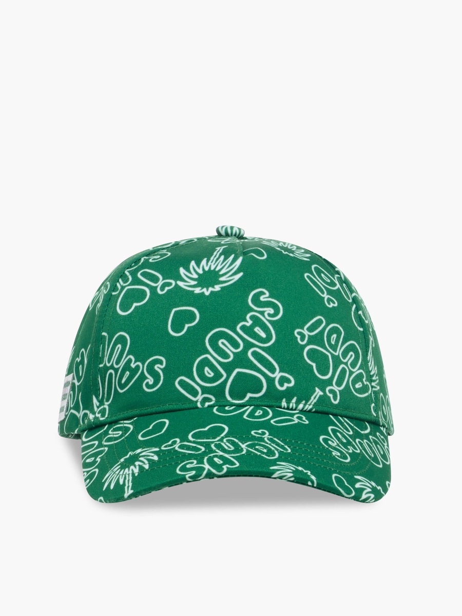 Saudi Arabia National Day Print Cap with Hook and Loop Closure