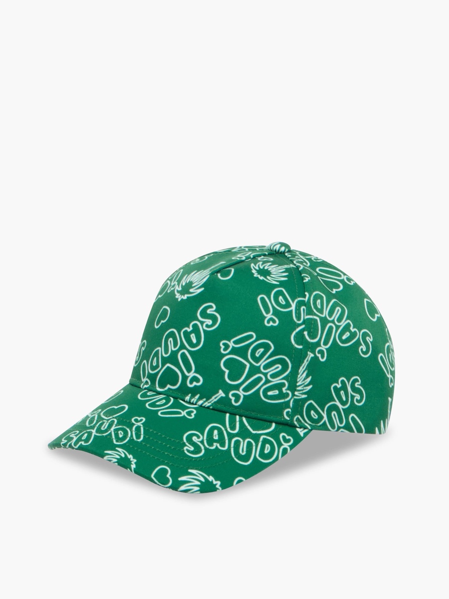 Saudi Arabia National Day Print Cap with Hook and Loop Closure