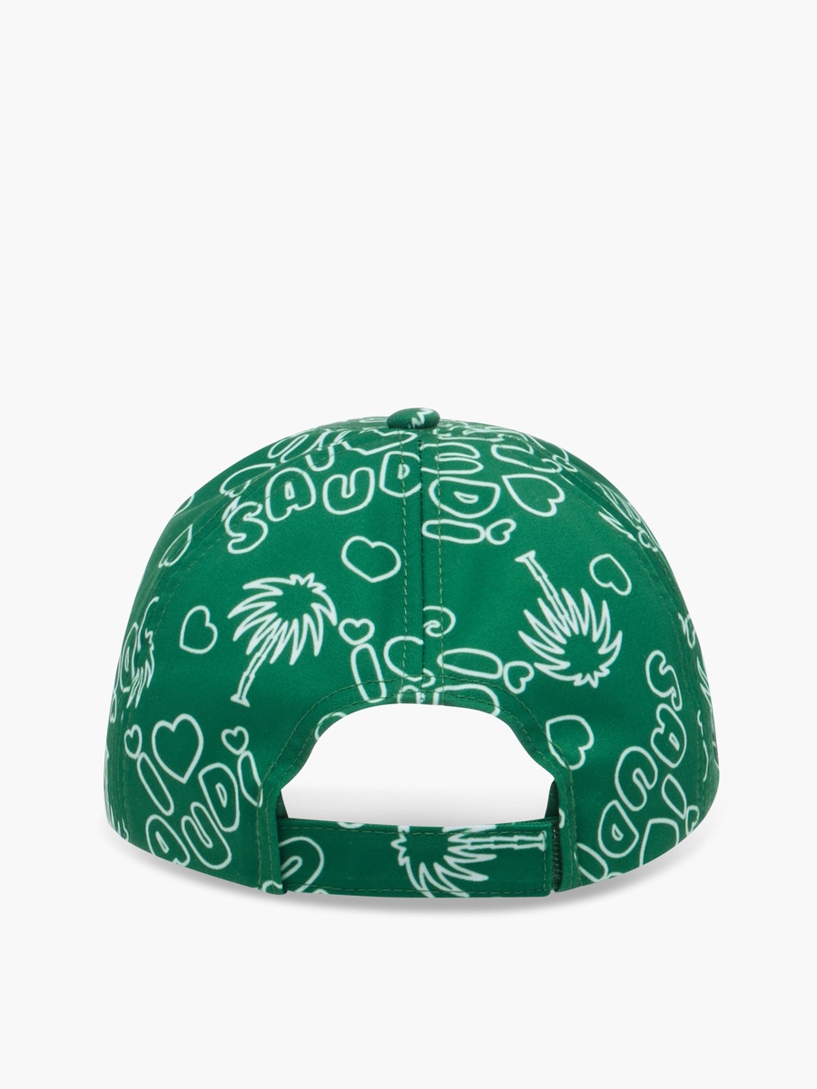 Saudi Arabia National Day Print Cap with Hook and Loop Closure