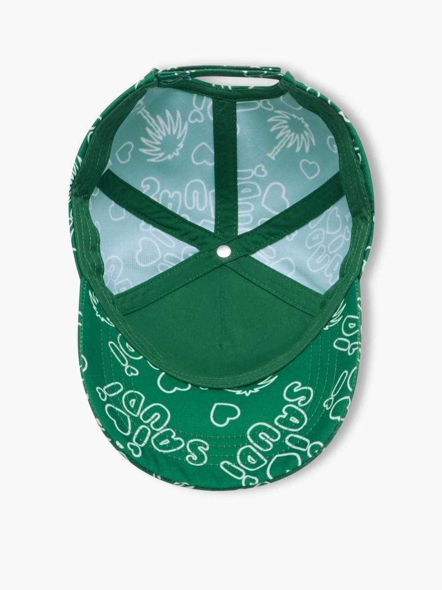 Saudi Arabia National Day Print Cap with Hook and Loop Closure