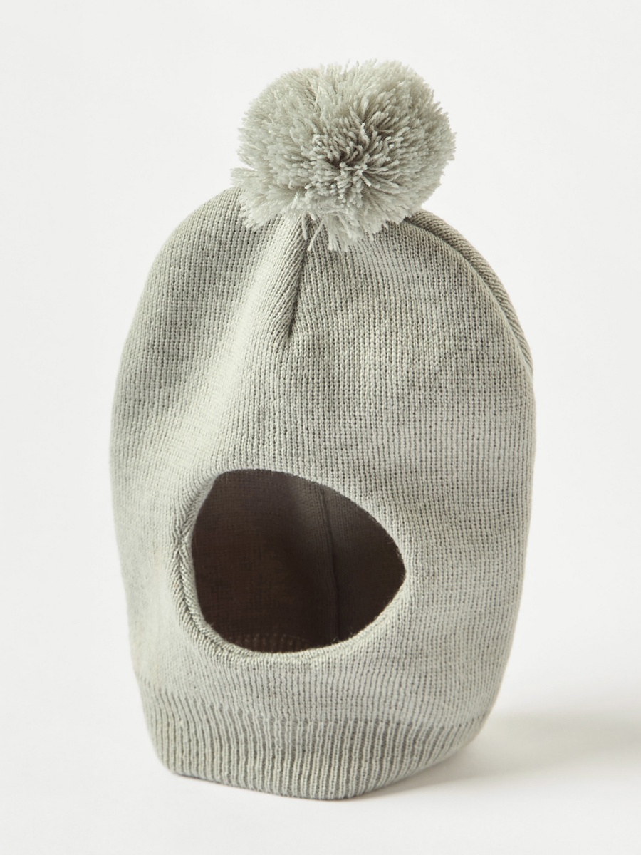 Monkey Cap with Pom-Pom Detail