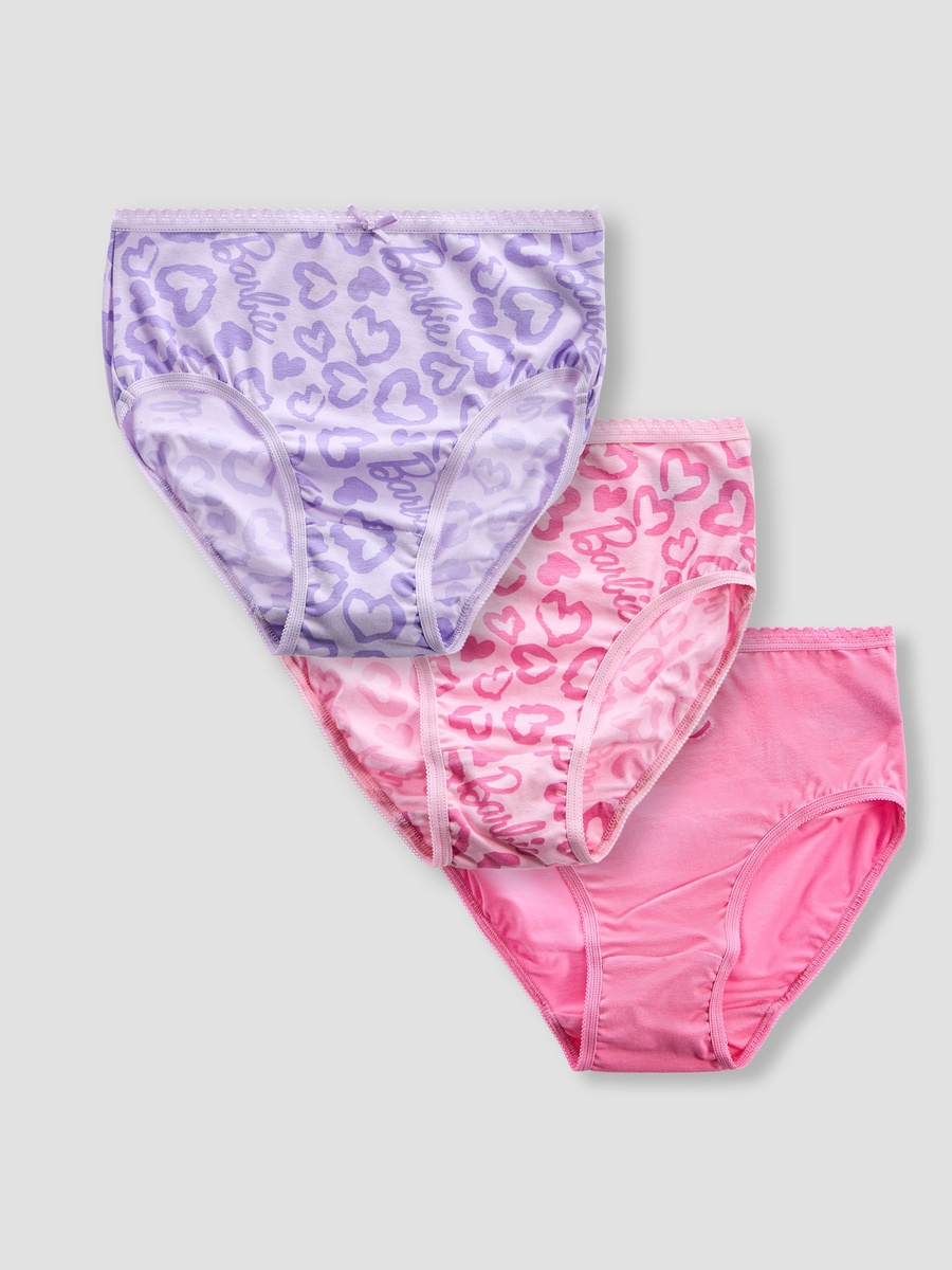Briefs with Barbie Print - Cotton - Set of 3