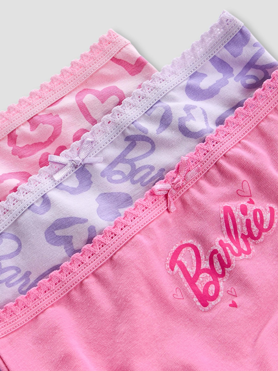 Briefs with Barbie Print - Cotton - Set of 3