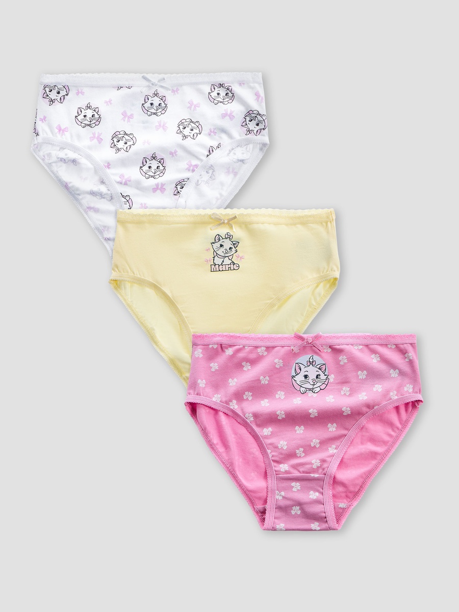 Marie Print Briefs with Elasticated Waistband - Set of 3