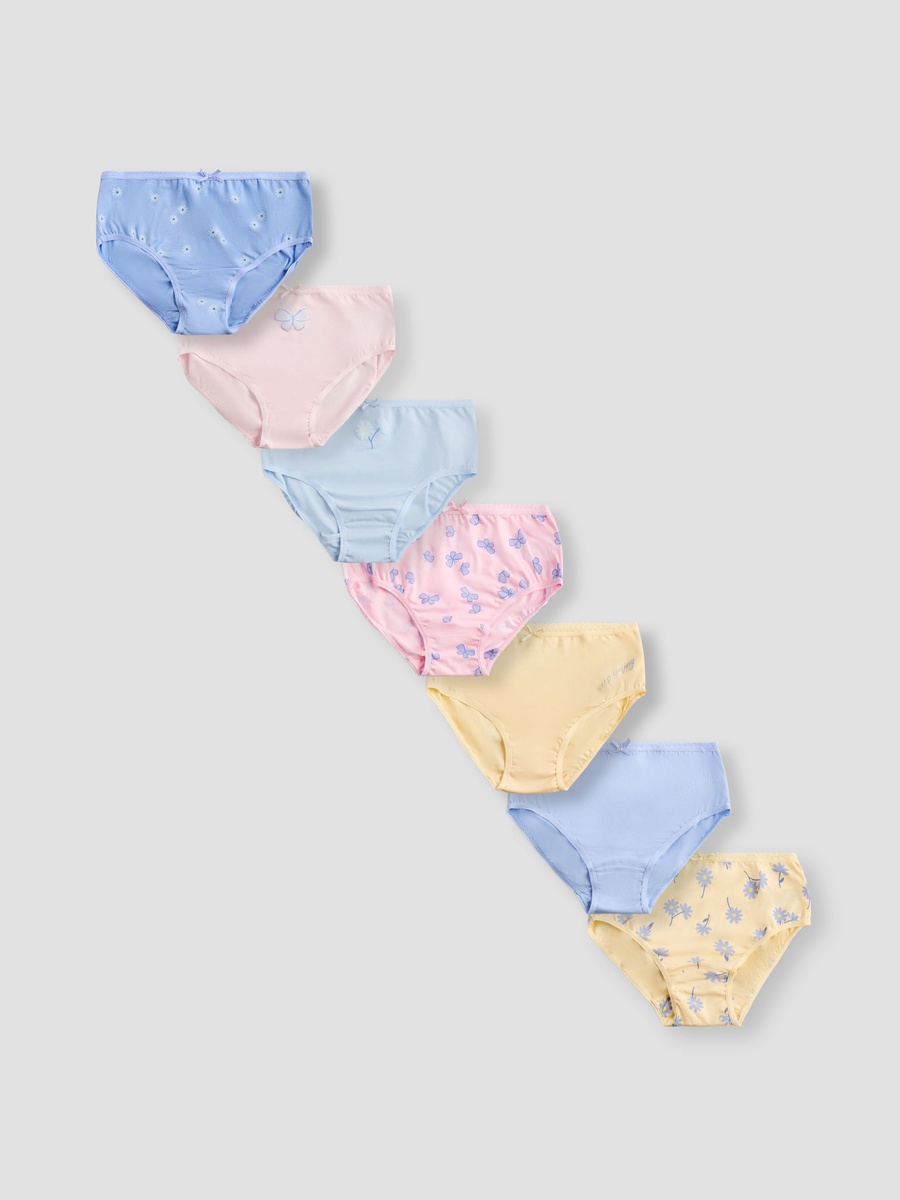 Assorted Briefs with Bow Detail - Set of 7