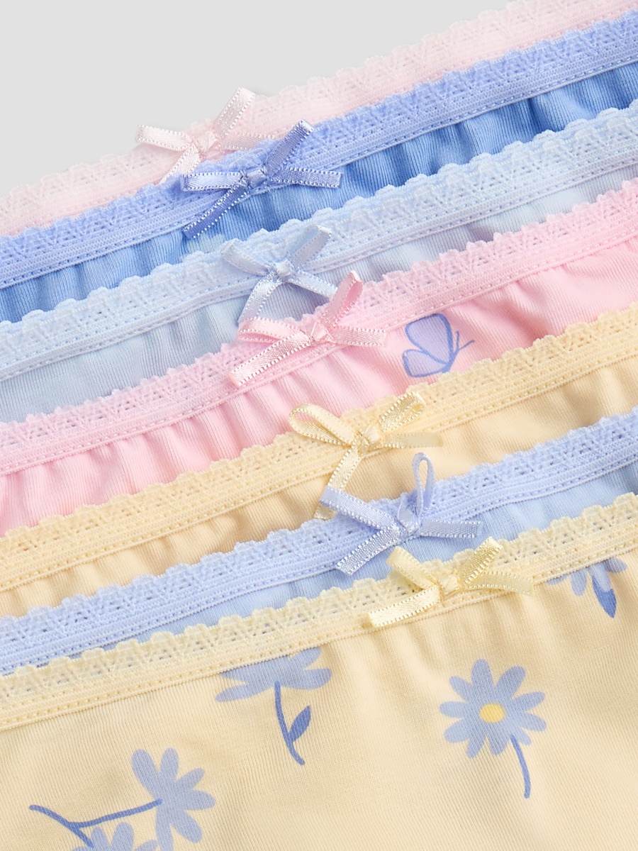 Assorted Briefs with Bow Detail - Set of 7