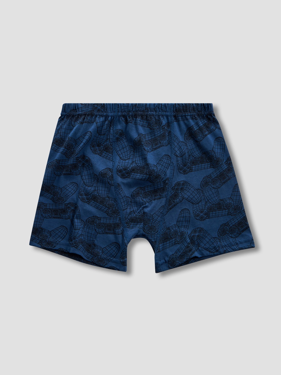 Gaming Print Boxers with Elasticated Waistband - Set of 5