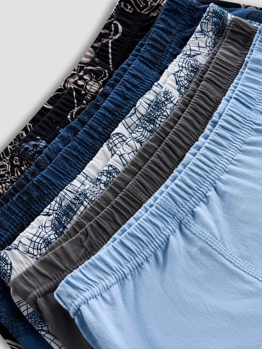 Gaming Print Boxers with Elasticated Waistband - Set of 5