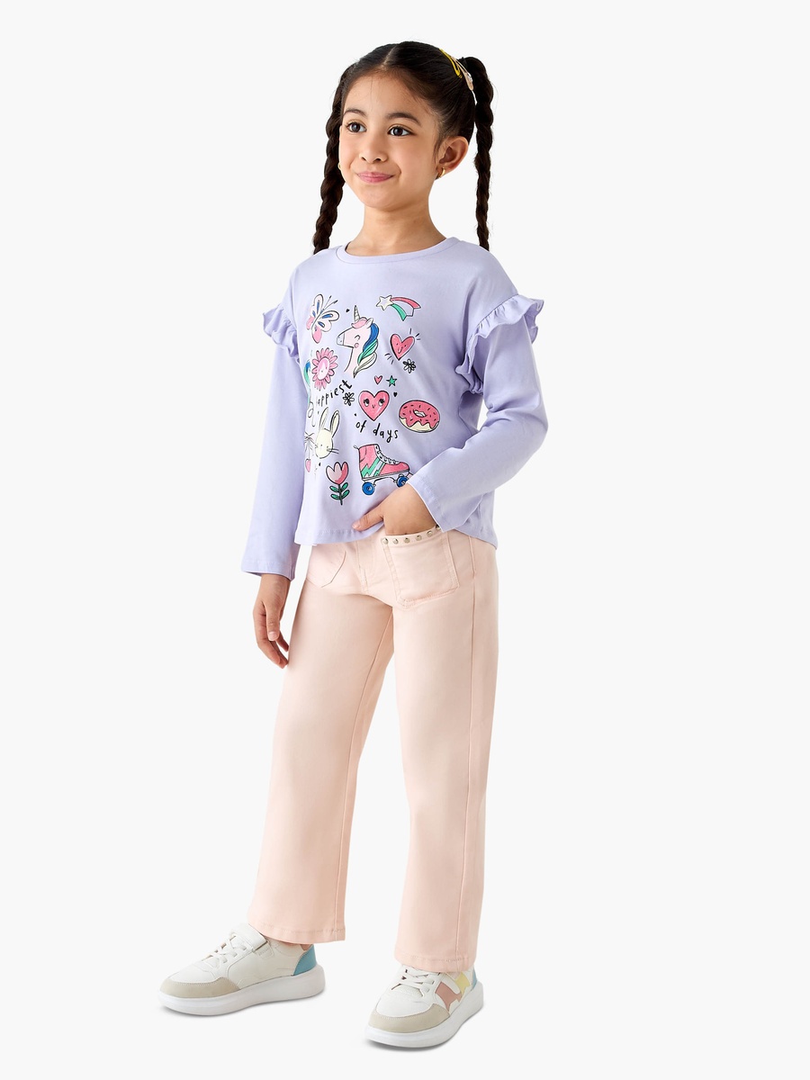 Printed T-Shirt with Long Sleeves