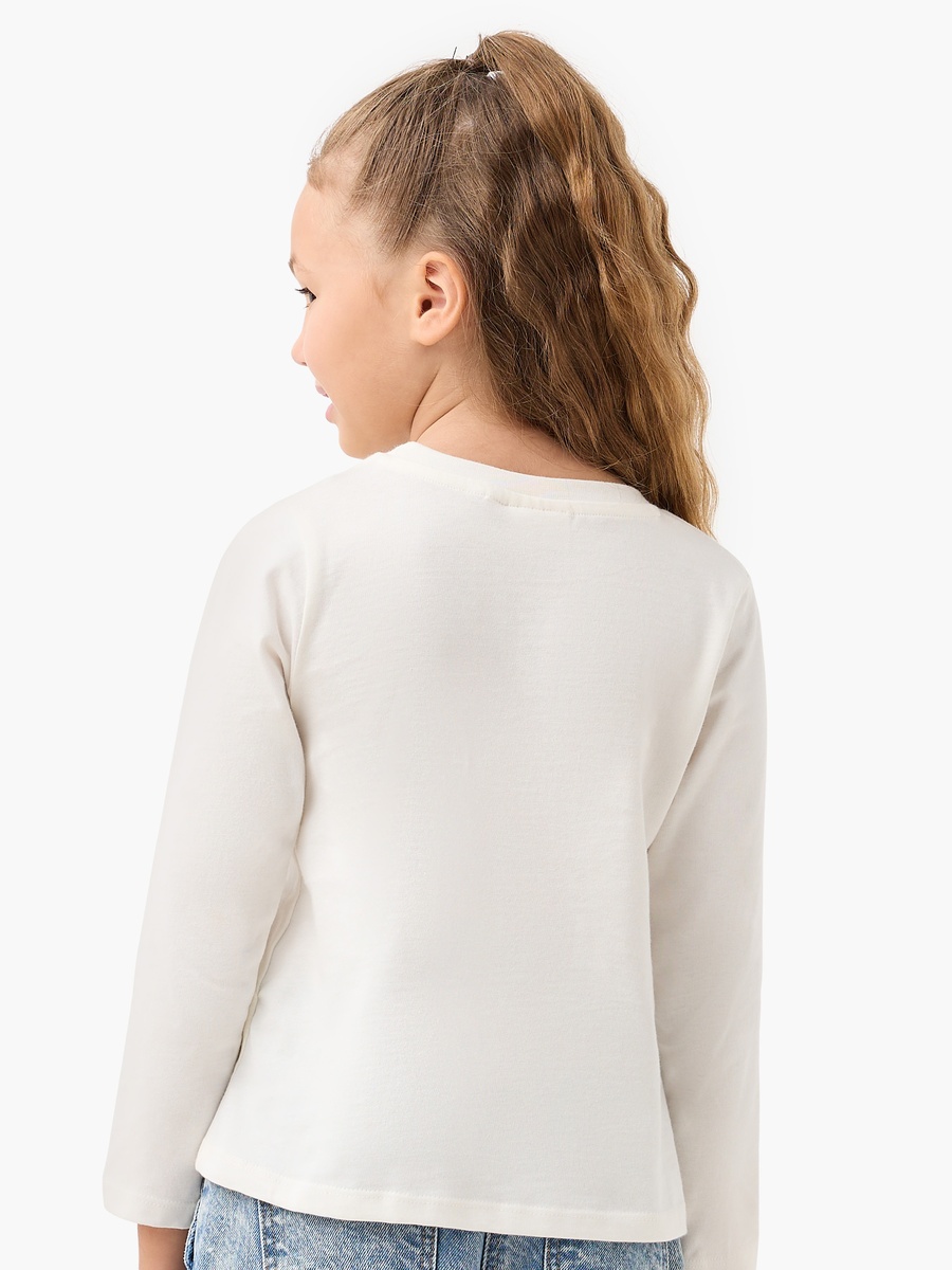 Cat Print Top with Bow Accents