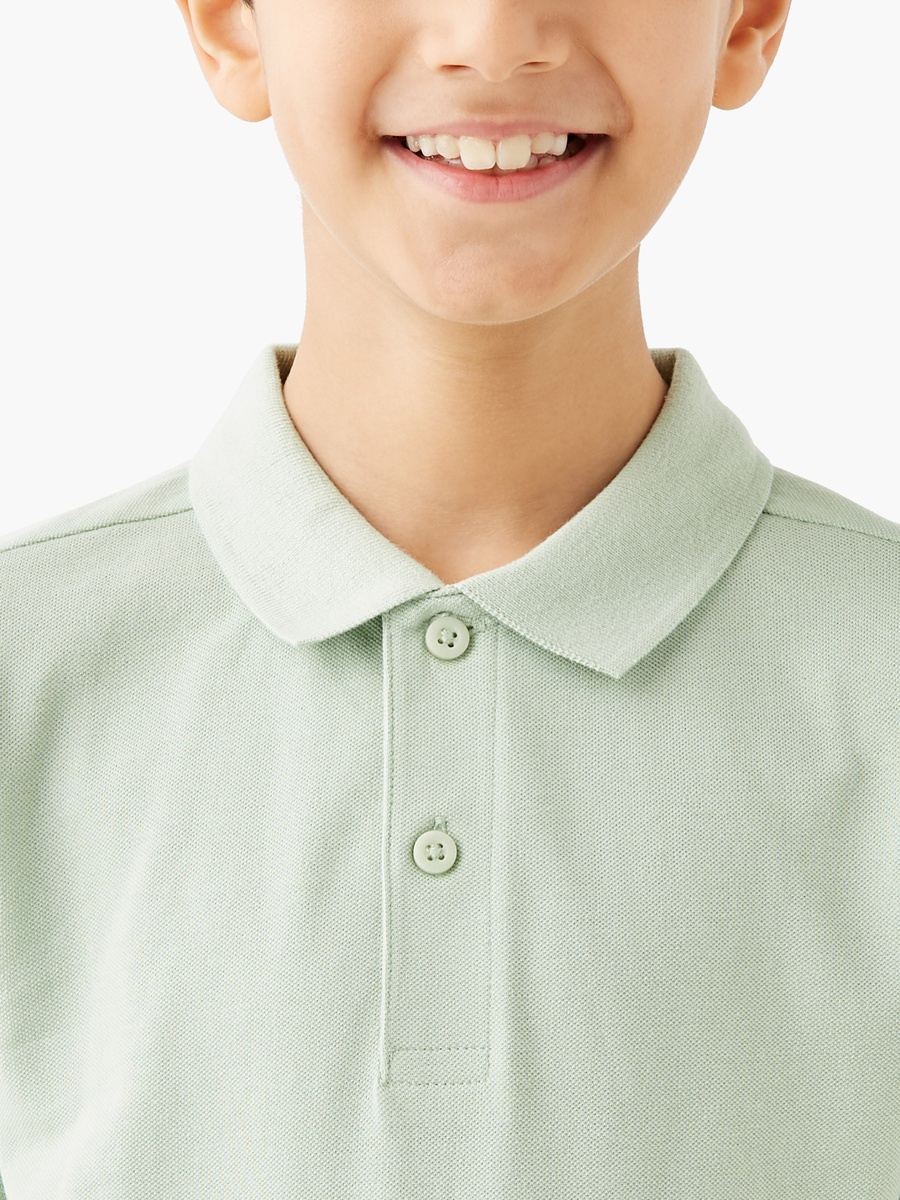 Solid Polo T-Shirt with Short Sleeves