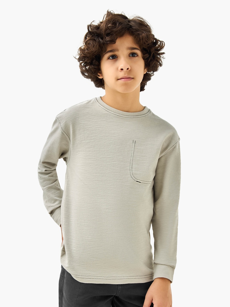 Solid T-Shirt with Long Sleeves