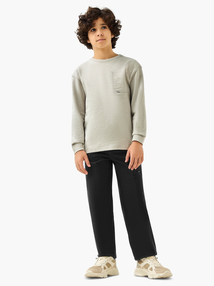 Solid T-Shirt with Long Sleeves